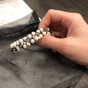 White House Black Market Pearl and Black Bracelet